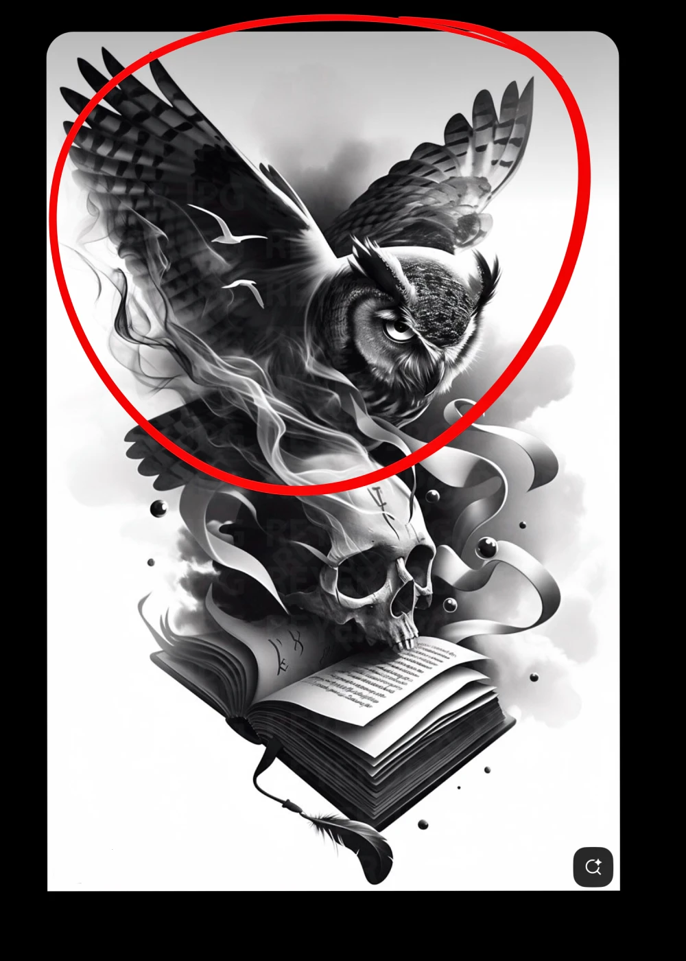 Selected tattoo design example